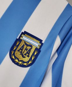 Alternative view of Argentina Home Retro Football Jersey 1986