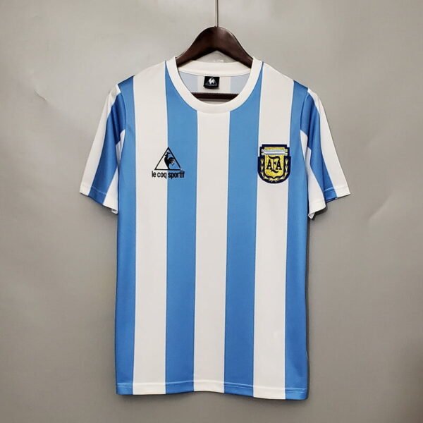 Argentina Home Retro Football Jersey 1986 at Topfootball
