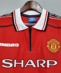 Alternative view of MANCHESTER UNITED 1998 HOME RETRO FOOTBALL JERSEY