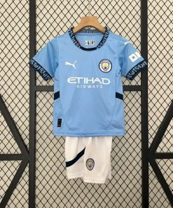 Manchester City Home 2024-25 Kids jersey set at Topfootball