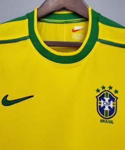 Retro 1998 Brazil Soccer Jersey Home 1