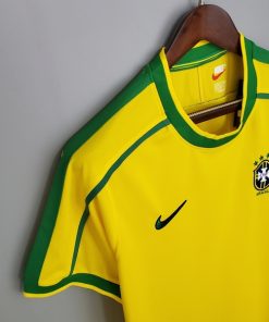 Retro 1998 Brazil Soccer Jersey Home 4