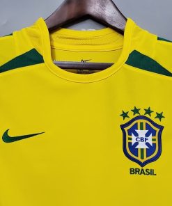 Retro 2002 Brazil Soccer Jersey Home 5
