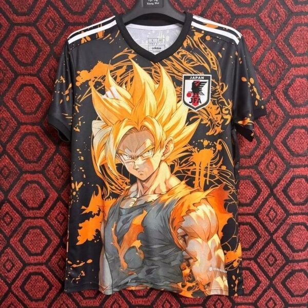 Japan black golden Goku 24 25 jersey
