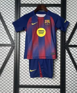Barcelona Home 2025-26 Kids Jersey Set