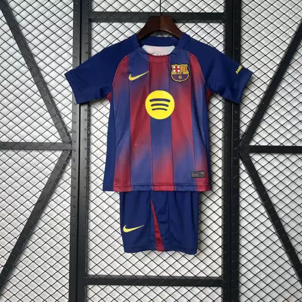 Barcelona Home 2025-26 Kids Jersey Set