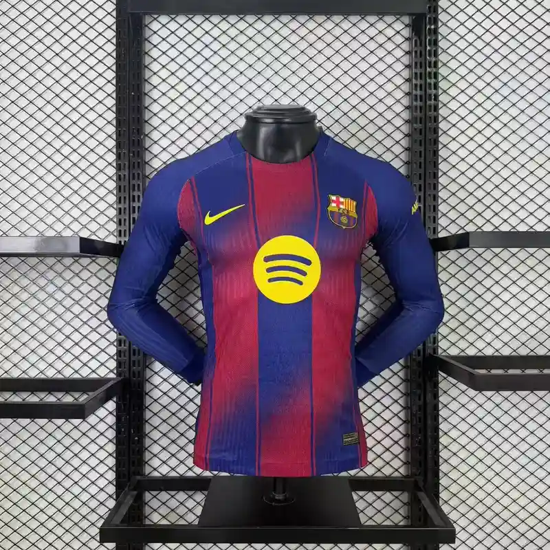 Barcelona 2025-26 Kits: Home, Away & Bright Mango Third — Complete India Buying Guide 1 Barcelona home 25 26 full sleeves Player version jersey
