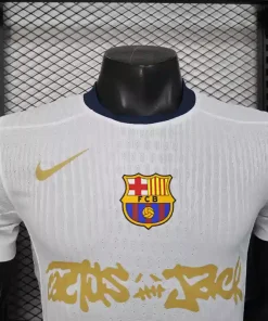 Buy Barcelona White Travis 2025 26 jersey 4