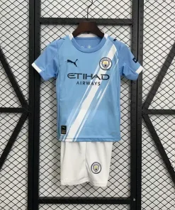 Manchester City Home 2025 26 Kids Jersey