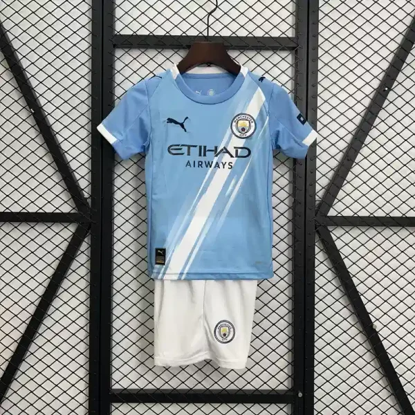 Manchester City Home 2025 26 Kids Jersey