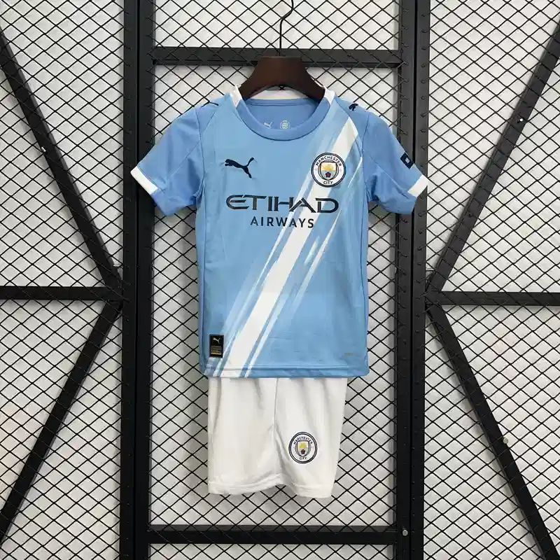 Manchester City Home 2025 26 Kids Jersey