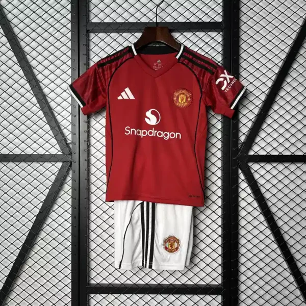Manchester United Home 2025-26 Kids Jersey Set