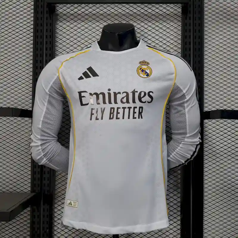 Real madrid home 25 26 full sleeves Player version jersey