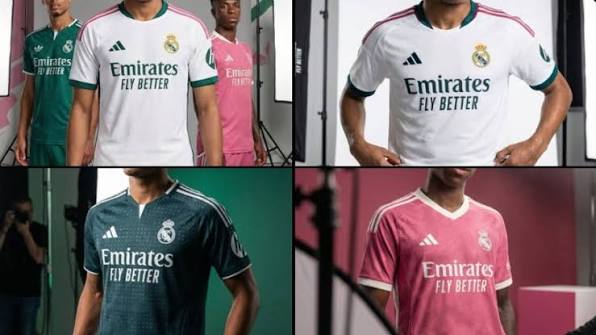 Real Madrid New Jersey 2026-27 India — Pink Stripes, Green Collar & Where to Buy 1 Real Madrid New Away Jersey